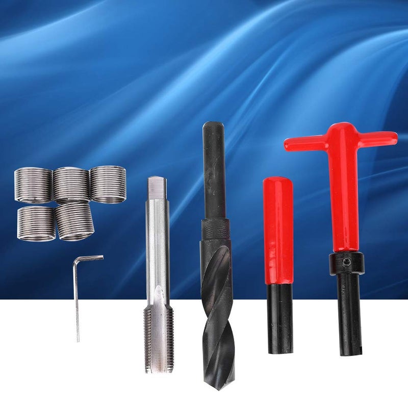 JADPES Thread Repair Tool Kit,10Pcs M18x1.5mm Stainless Steel Twisted Drill Tap Wrench Threaded Insert Tap Insertion Tool for Damaged Thread Repair - Image 3